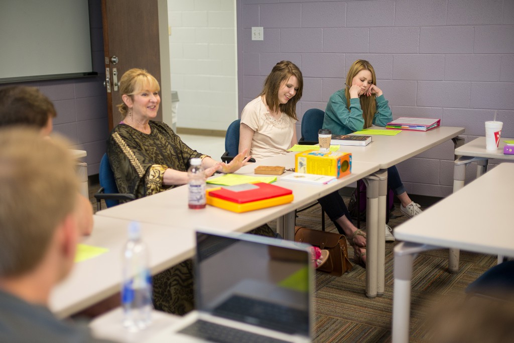Dr. Barbara Pemberton's World Religions class, photo by Tyler Rosenthal. 