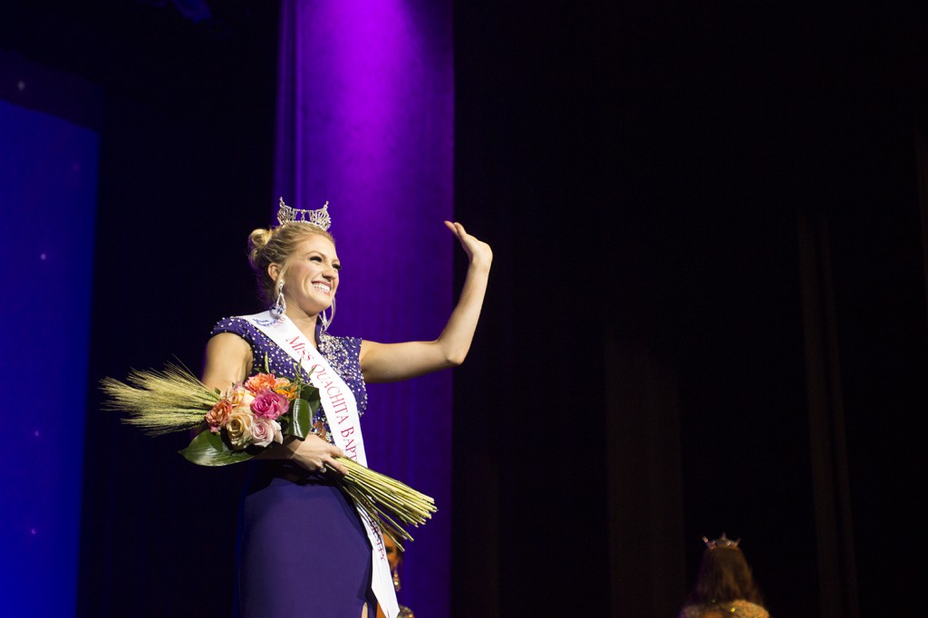 Suzie Gresham after being crowned Miss Ouachita Baptist University 2016. Photo by Kelsey Bond. 