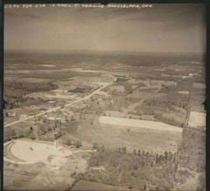 1951 aerial photo of drive in theater