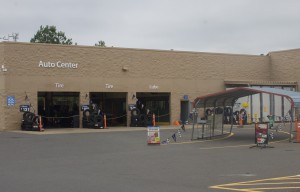 The Walmart Auto Center is another affordable option close by for students just needing minor work on their cars like tire rotations and oil changes. Photo by Patrick.