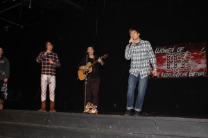 Bowman, Clifton, and Offenbacker singing One Direction's "You and I." Photo courtesy of Kyndall Miller