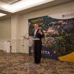 Dr. Sells speaks during the announcement of him as President of Ouachita. 