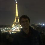 Senior Caleb Terry visiting the Eiffel Tower in Paris, France. Photo courtesy of Caleb Terry.  