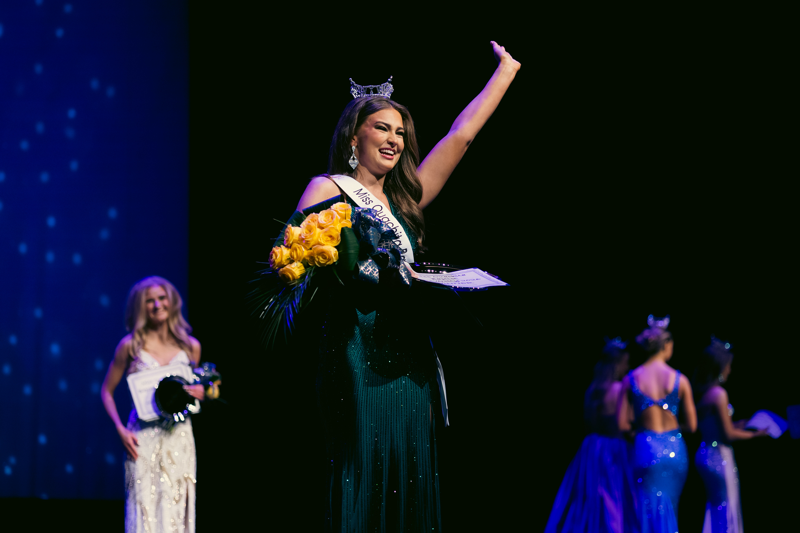 Anna Derby with a big smile after being crowned Miss OBU | Photo by Matthew Correll