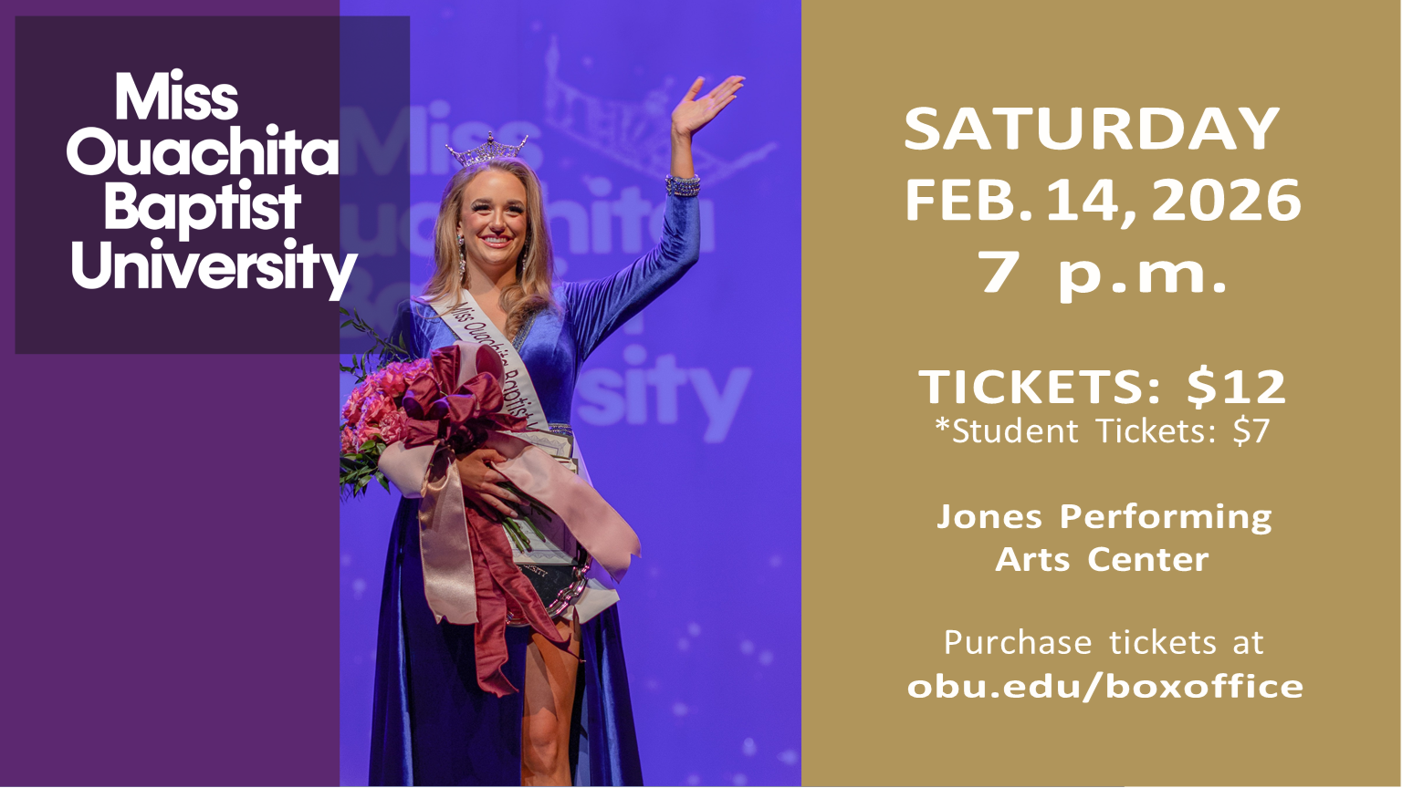 Miss OBU 2026 will be crowned Saturday by current Miss OBU, Ava Weeks.