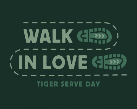 This year's Tiger Serve Day theme is Walk in Love | Graphic by Ella Wooten