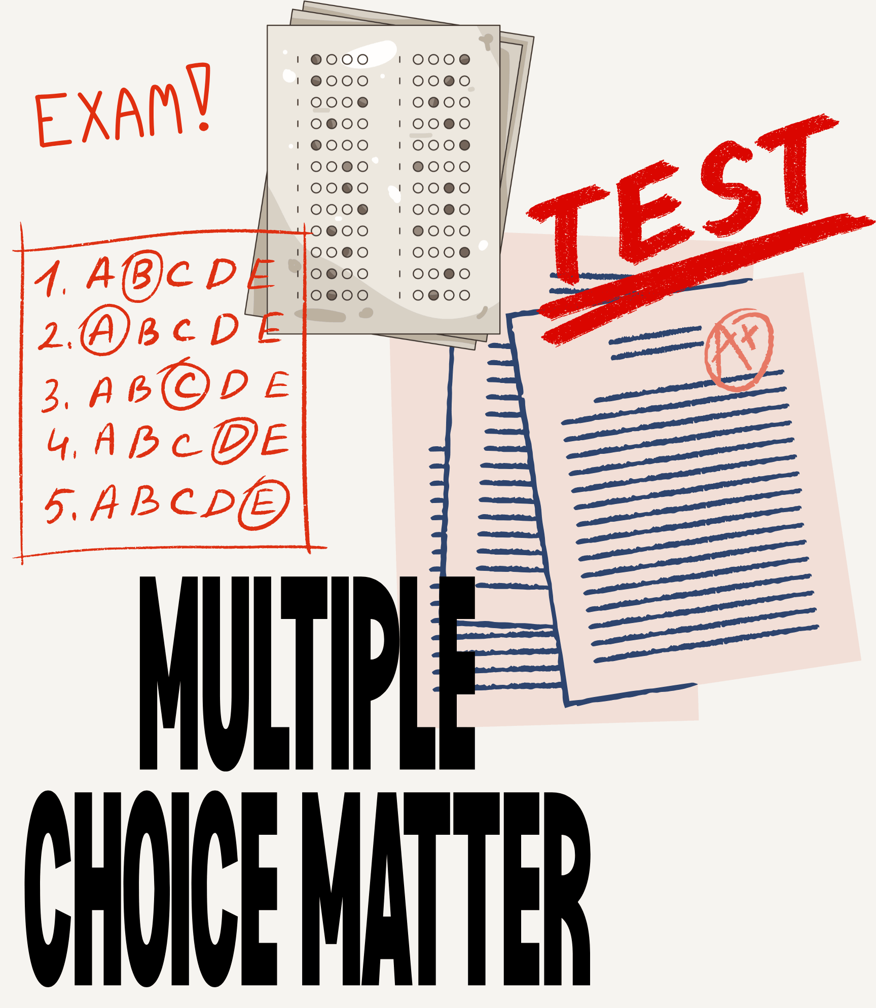 "I think it is safe to say most students’ favorite test type is a blank one." - Addison Pierce
